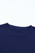 Soft Stretch Solid Crew Neck Rolled Cuff Relaxed Tee